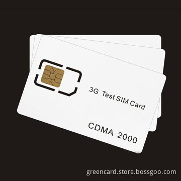Test SIM Cards, Made of ABS or PVC Material, 8 Bits CPU, -25 to +70 Degrees Celsius Temperature